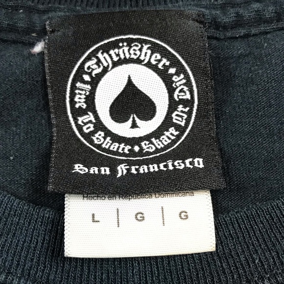 Thrasher Magazine Live To Skate, Skate Or Die Men’s Vintage Y2K Sports T-Shirt L - Picture 4 of 7